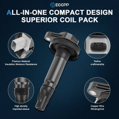 ECCPP 6 Ignition Coils For 2010-2012 Ford Flex Taurus Lincoln MKS MKT V6 3.5L ECCPP