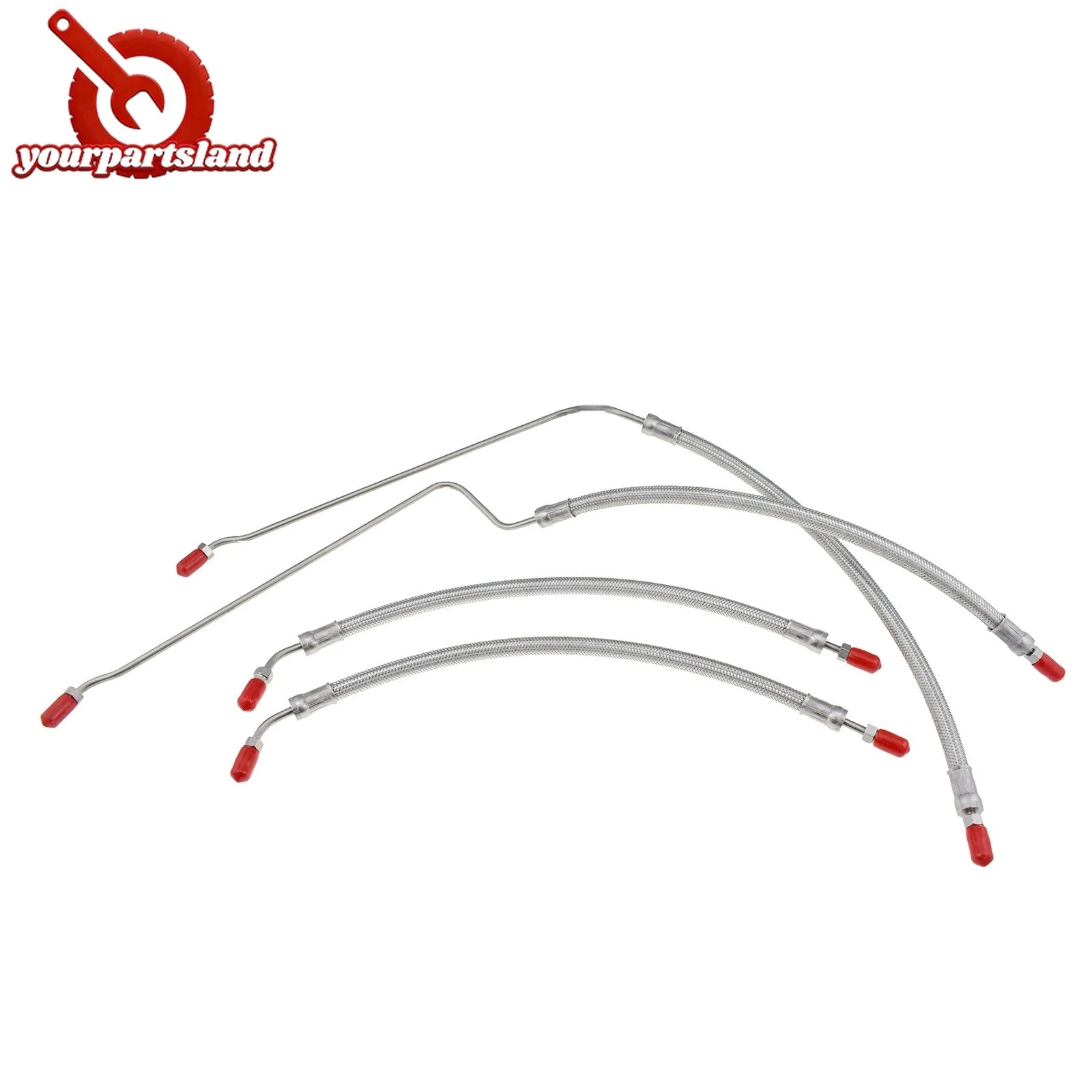 For Mercruiser Bravo Trim Cylinder Full Hose Kit 4PCS 32-99904Q 32-864589 864588 6B93BC-57