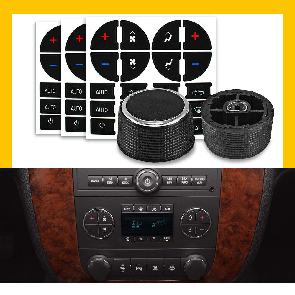 A/C Climate Knobs Audio Control Radio Repair Button Decal Sticker Car Interior A 6B93BC-57