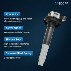 ECCPP 8 Ignition Coils For V8 5.2L Ford Mustang 2015 2016 2017 2018 2019 2020 ECCPP