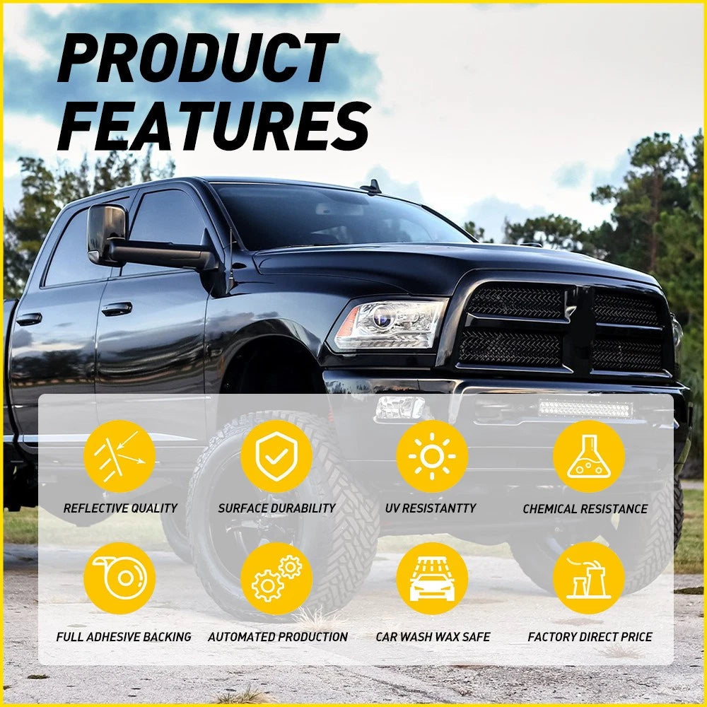 Chrome Pillar Posts for Dodge Ram 2009-2018 4pc Window Door Trim Cover Kit EOA 6B93BC-57