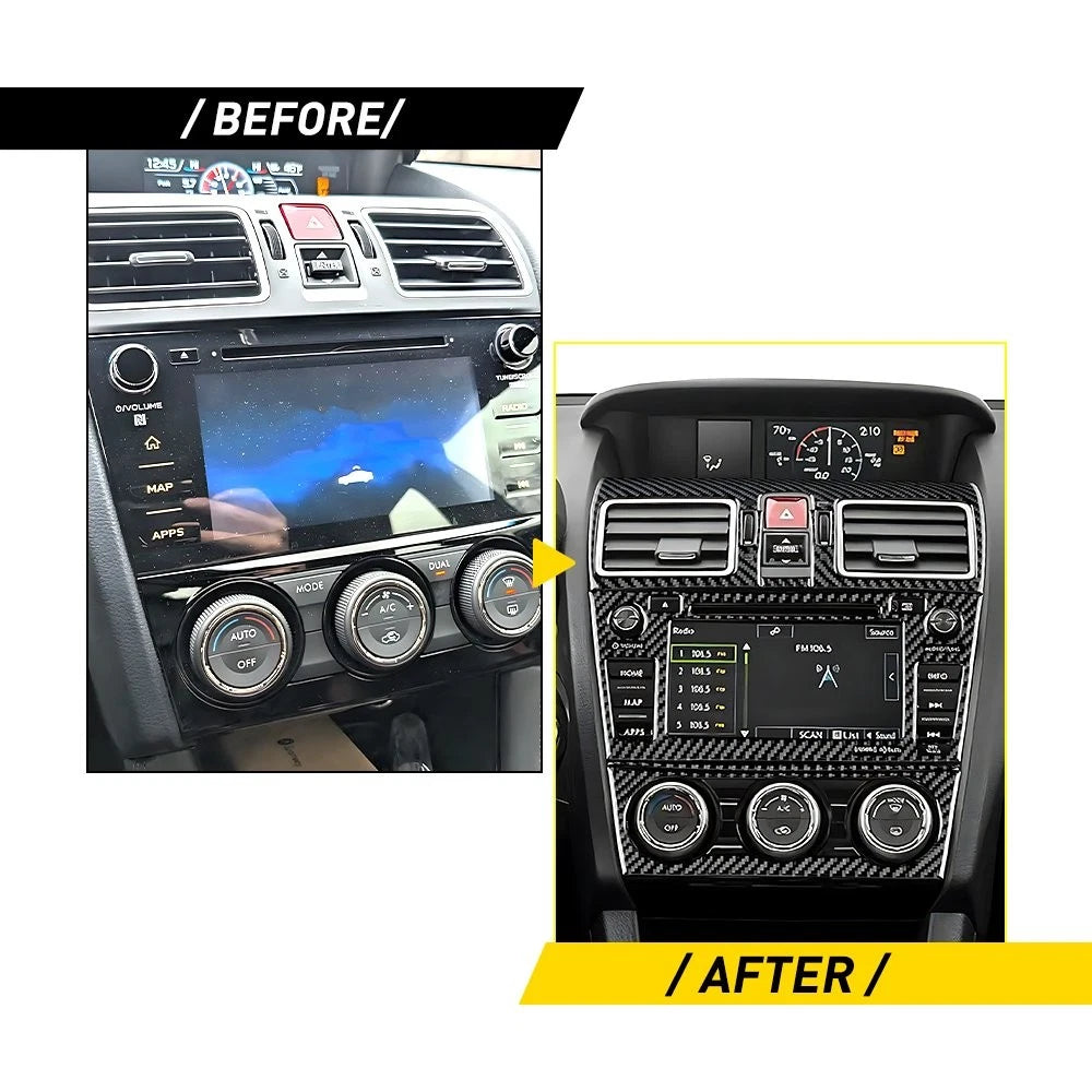 Center Control Set Trim Carbon Fiber Interior For Subaru WRX Saloon 2015-2021 EA 6B93BC-57