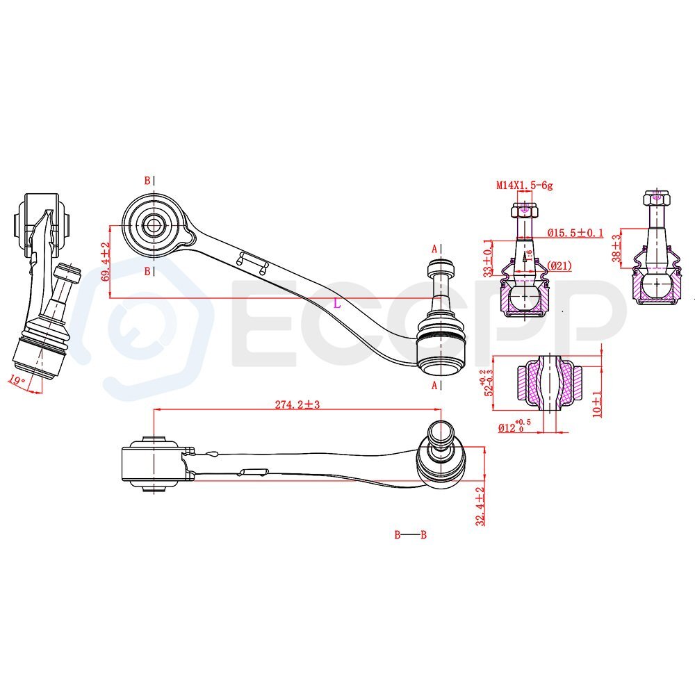 ECCPP 8set Complete Front Sway Bar Link Suspension Fits 00-04 05 06 BMW X5 KOEEP