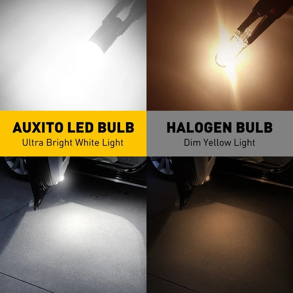 4X AUXITO 194 168 2825 T10 White CANBUS LED License Plate Light Bulbs Map Lamp A AUXITO