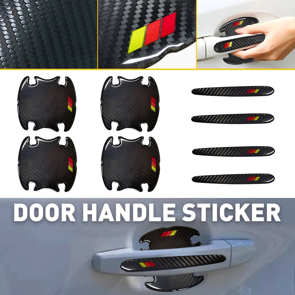 8X Car Tri-Color Door Sill Handle Cup Sticker For Toyota 4Runner Rav4 Highlander 6B93BC-57