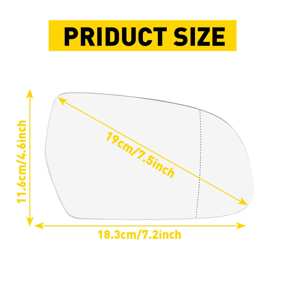 Left Right Side Mirror Glass Heated w/Backing For Audi A3/A5 A4 Quattro/S4 S5 EA 6B93BC-57