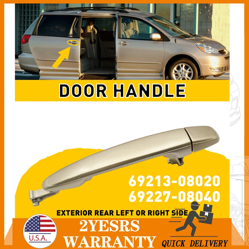 For 2004-2010 Toyota Sienna Outside Exterior Sliding Handle Door LH RH Rear EOA 6B93BC-57