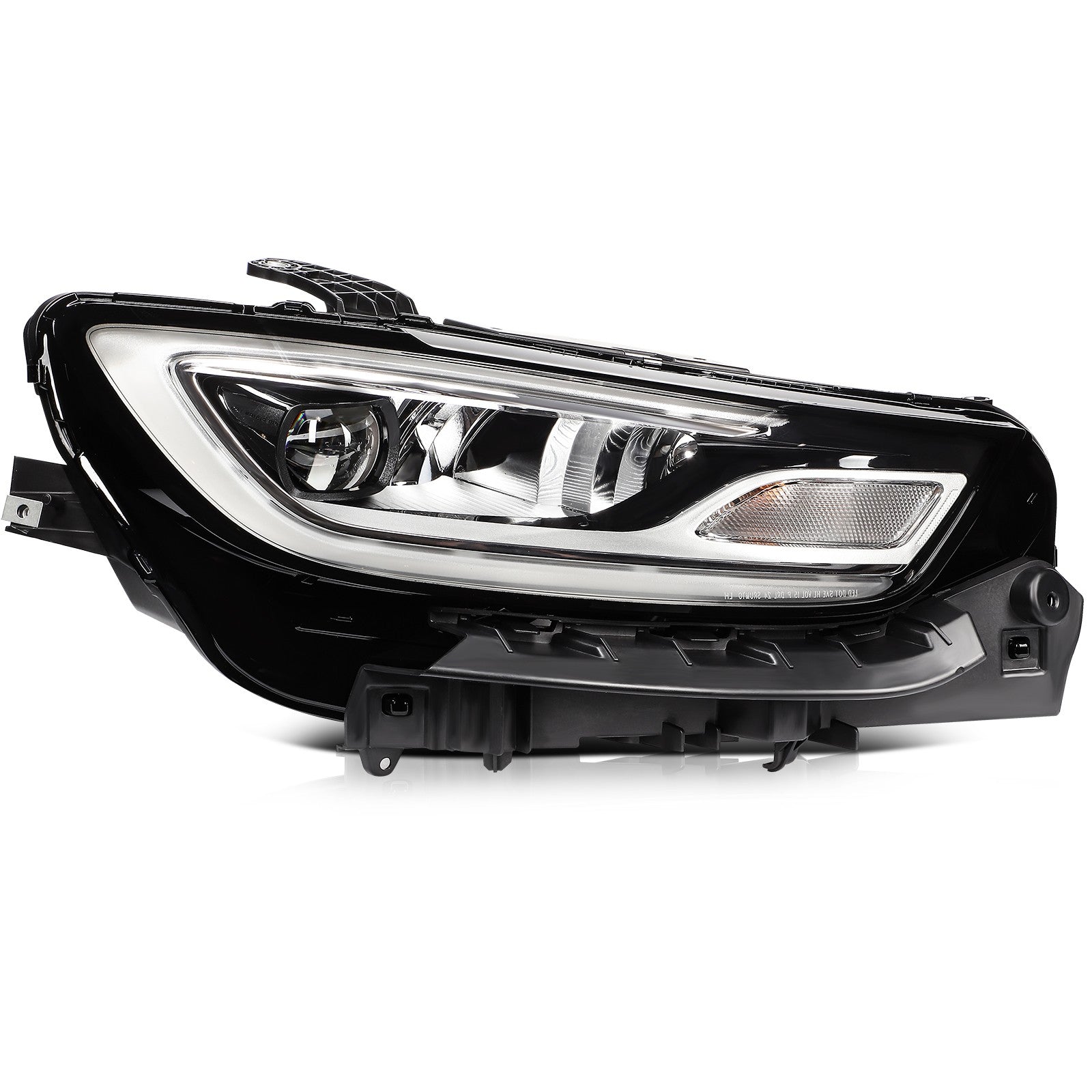 ECCPP LED Headlights Assembly For Chrysler Pacifica 3.6L 2021-2024 Pair Black 6B93BC-57