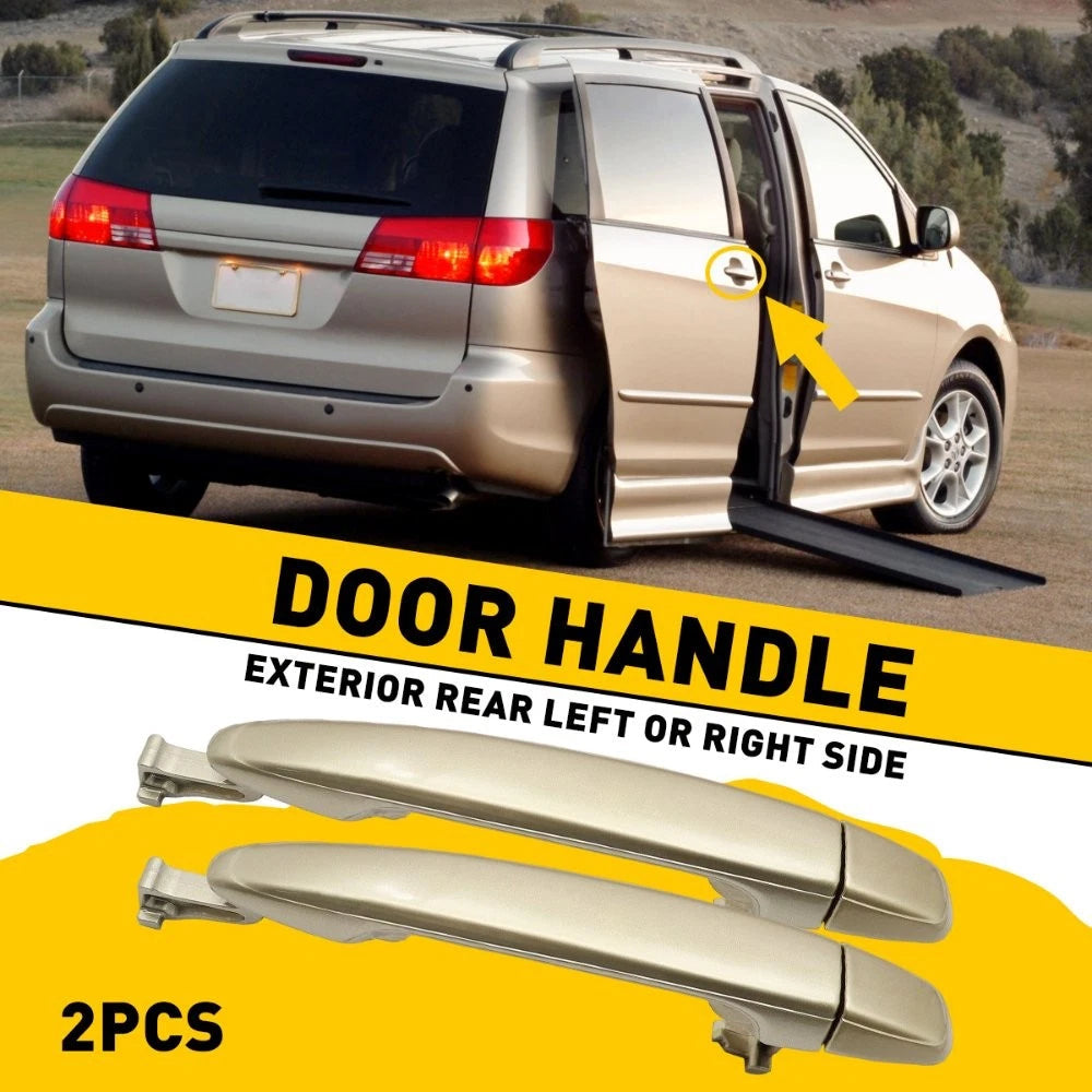 2PC For 2004-10 Toyota Sienna Rear Door Handle Left Right Side Outside Exterior 6B93BC-57
