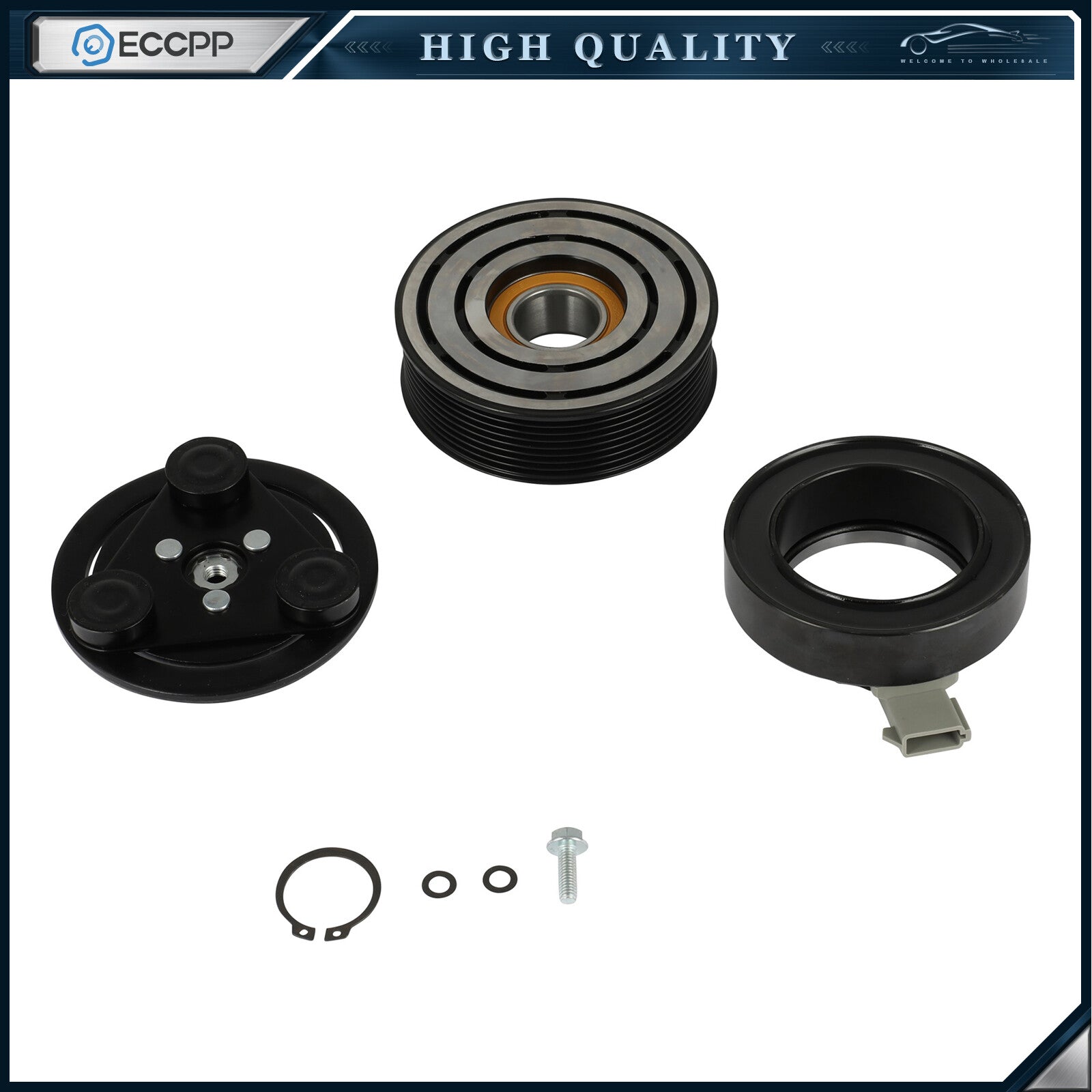A/C Compressor Clutch Assembly For 97-03 Ford E-Serie Expedition Excursion FS10 6B93BC-57