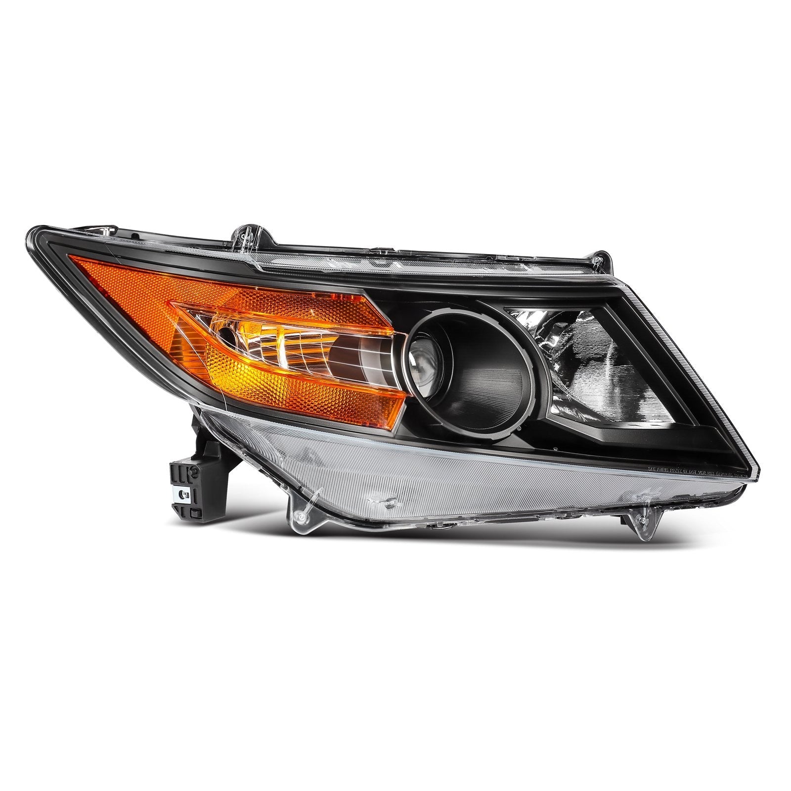ECCPP Headlights Assembly For Honda Odyssey 3.5L 2011-2017 Pair Kit Black Amber 6B93BC-57