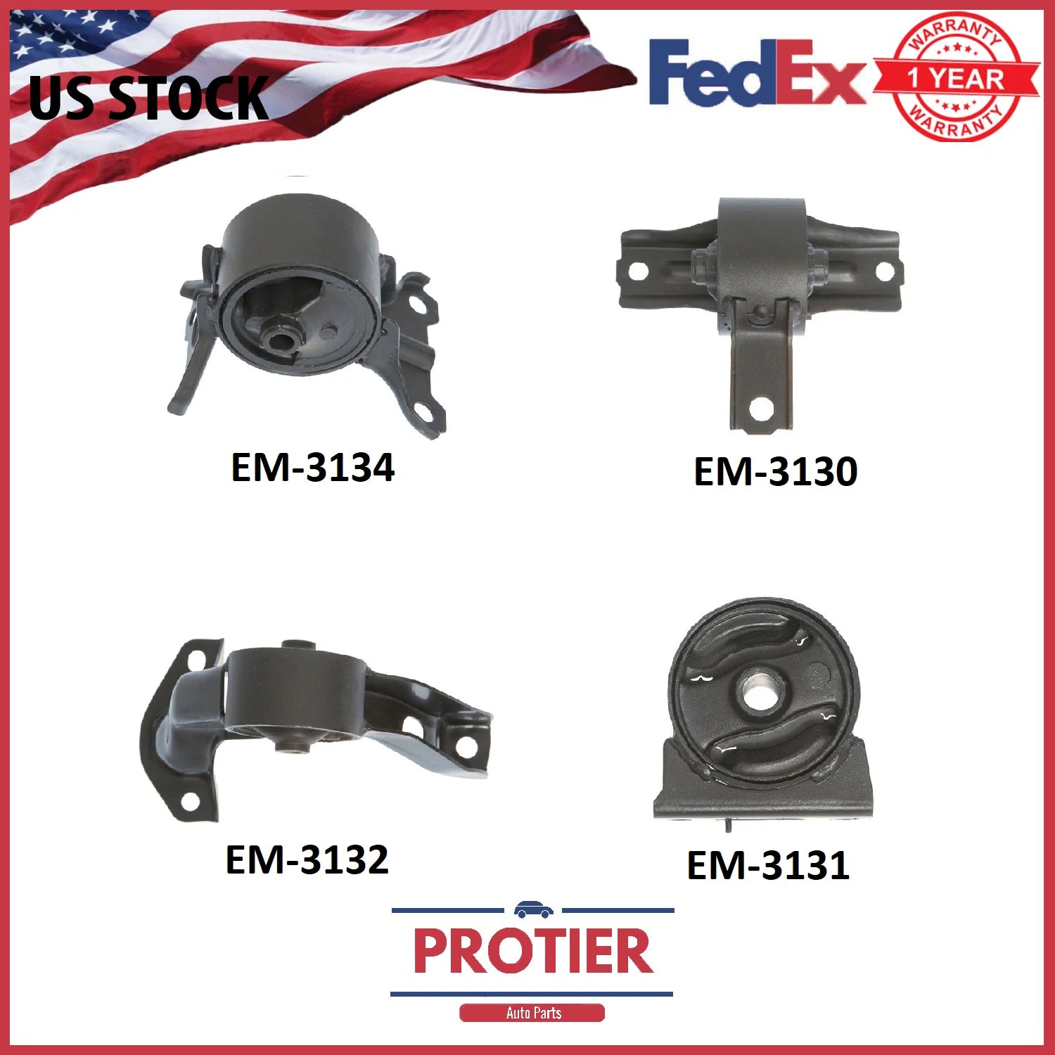 Engine Motor and Transmission Mount.Set for 2007-2009 Dodge Caliber 1.8L Auto 6B93BC-57