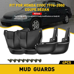 For Honda Civic Coupe Sedan 96-00 Mud Flaps Splash Guards Front Rear Wheel EOA 6B93BC-57
