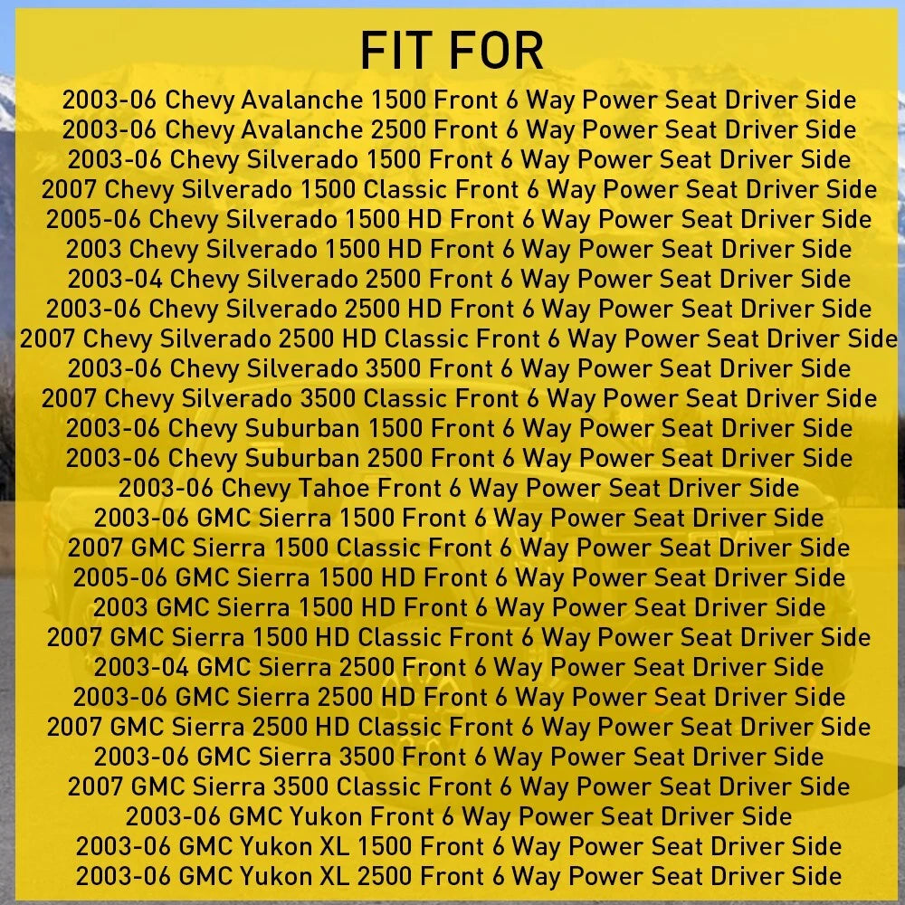 Power Seat Switch Bezel Front Driver Left Side fits Chevy Silverado 2003-06 EOA 6B93BC-57