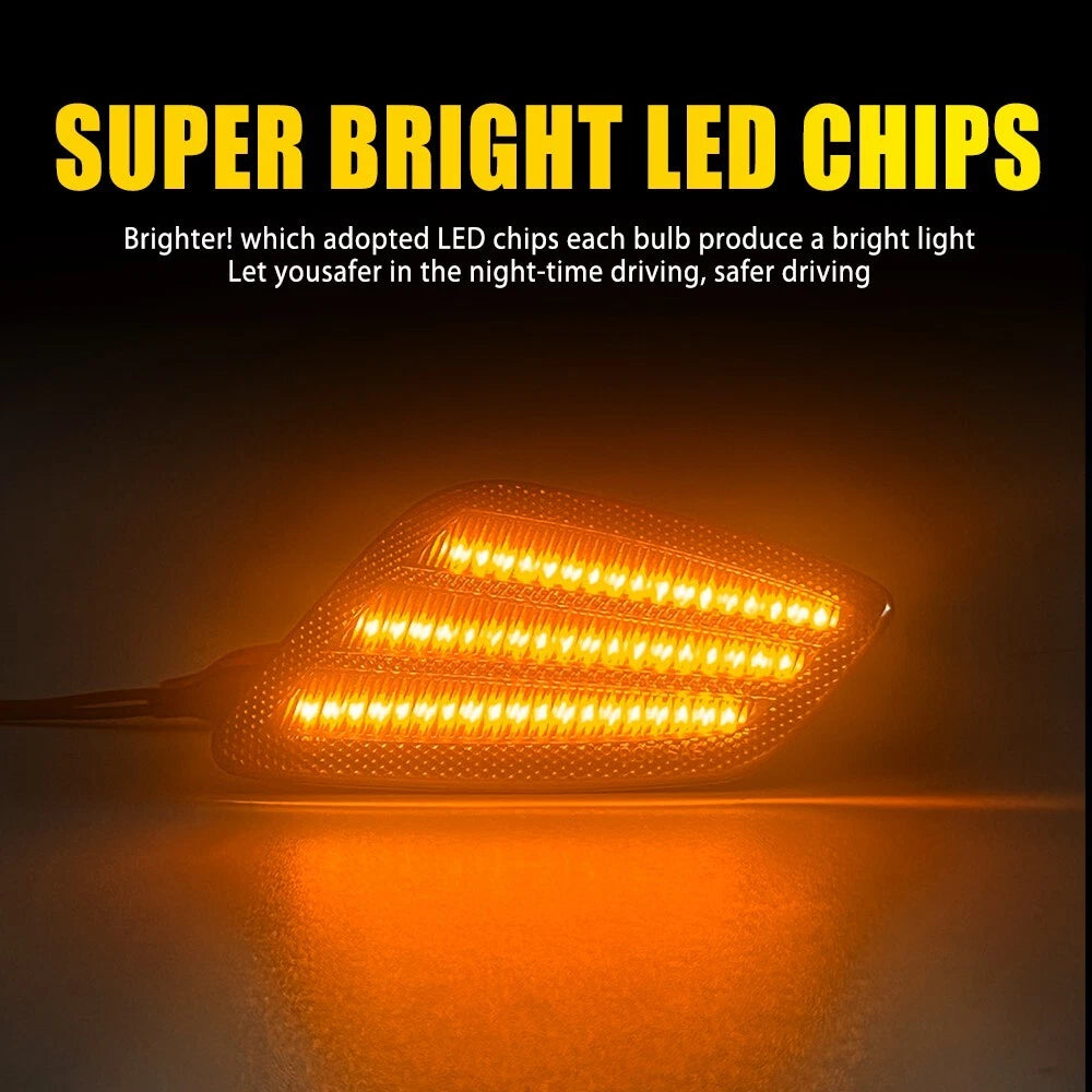 For Jeep Wrangler TJ 1997-06 Smoked LED Bumper Signal Front Side Marker Lights A 6B93BC-57
