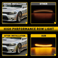 Smoked Lens Marker Side Lights LED Amber For Lamps Dodge 2015-2020 Charger EOA 6B93BC-57