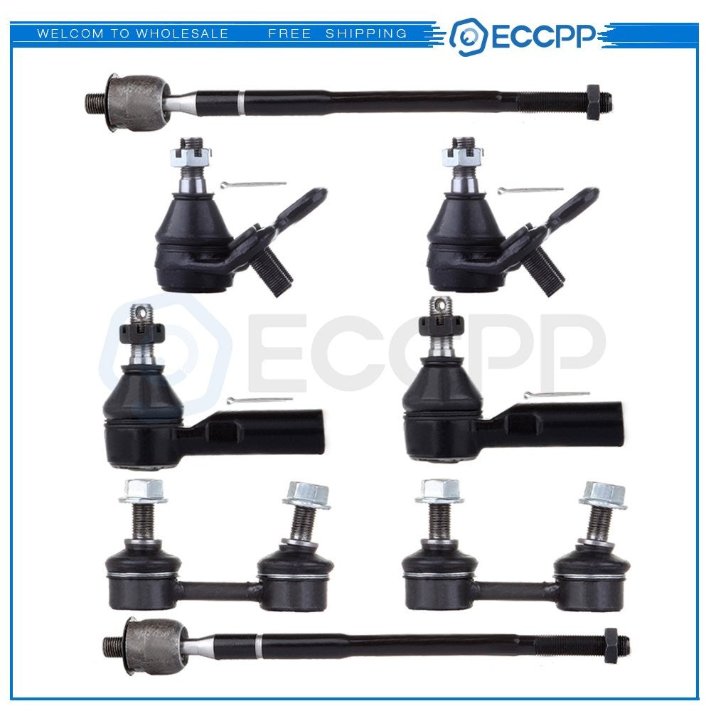 8x Front Lower Ball Joints Tie Rods Sway Bars Fits 1994 1995 Toyota For Corolla KOEEP