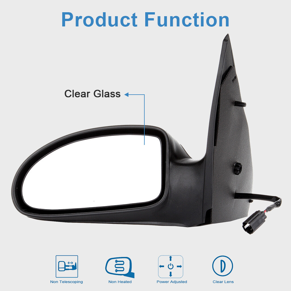 Driver Left Side Power Mirror For 2000-2007 Ford Focus Textured Black 6B93BC-57