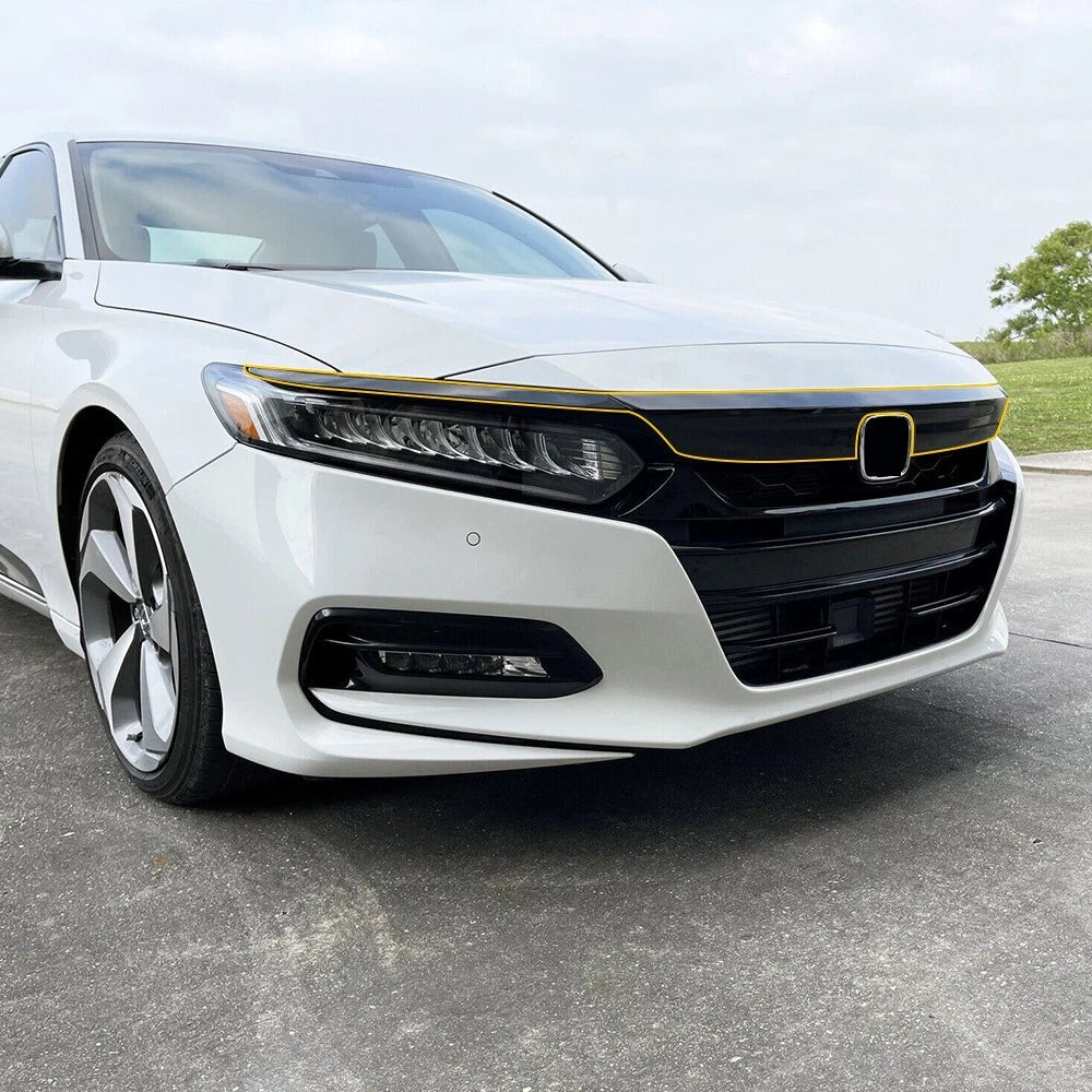 Front Grill Trim Chrome Delete Blackout Overlay for 2018-2020 Honda Accord Sedan 6B93BC-57