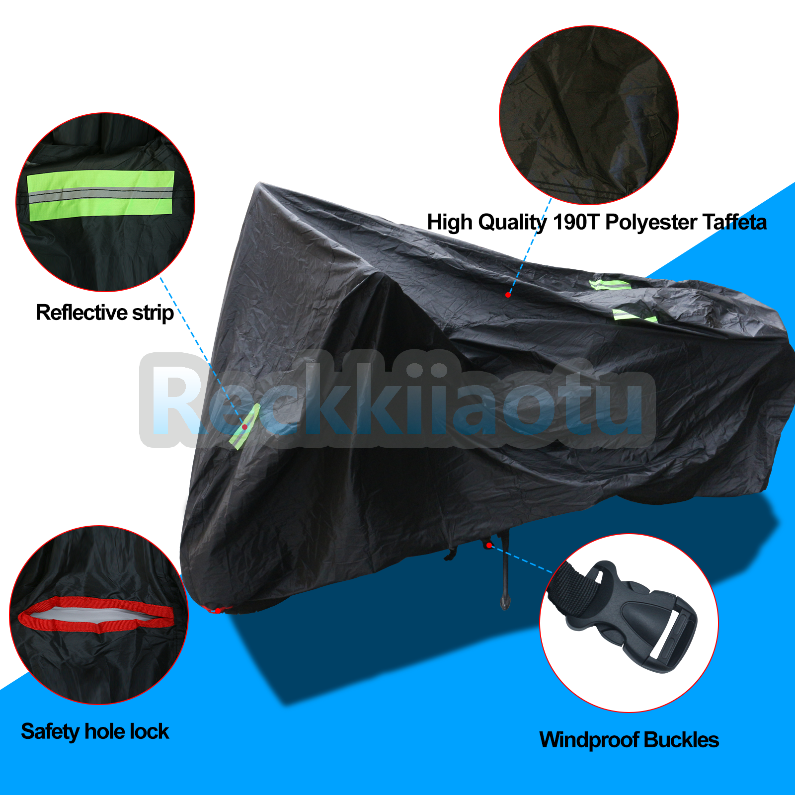 Motorcycle Waterproof Outside Cover for Kawasaki Vulcan VN 1500 1600 1700 2000 6B93BC-57