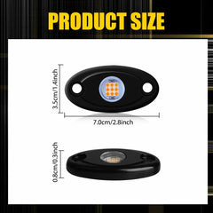 20X Amber LED Rock Light Offroad Underglow Neon Lights ATV UTV SUV Car Truck EOA 6B93BC-57