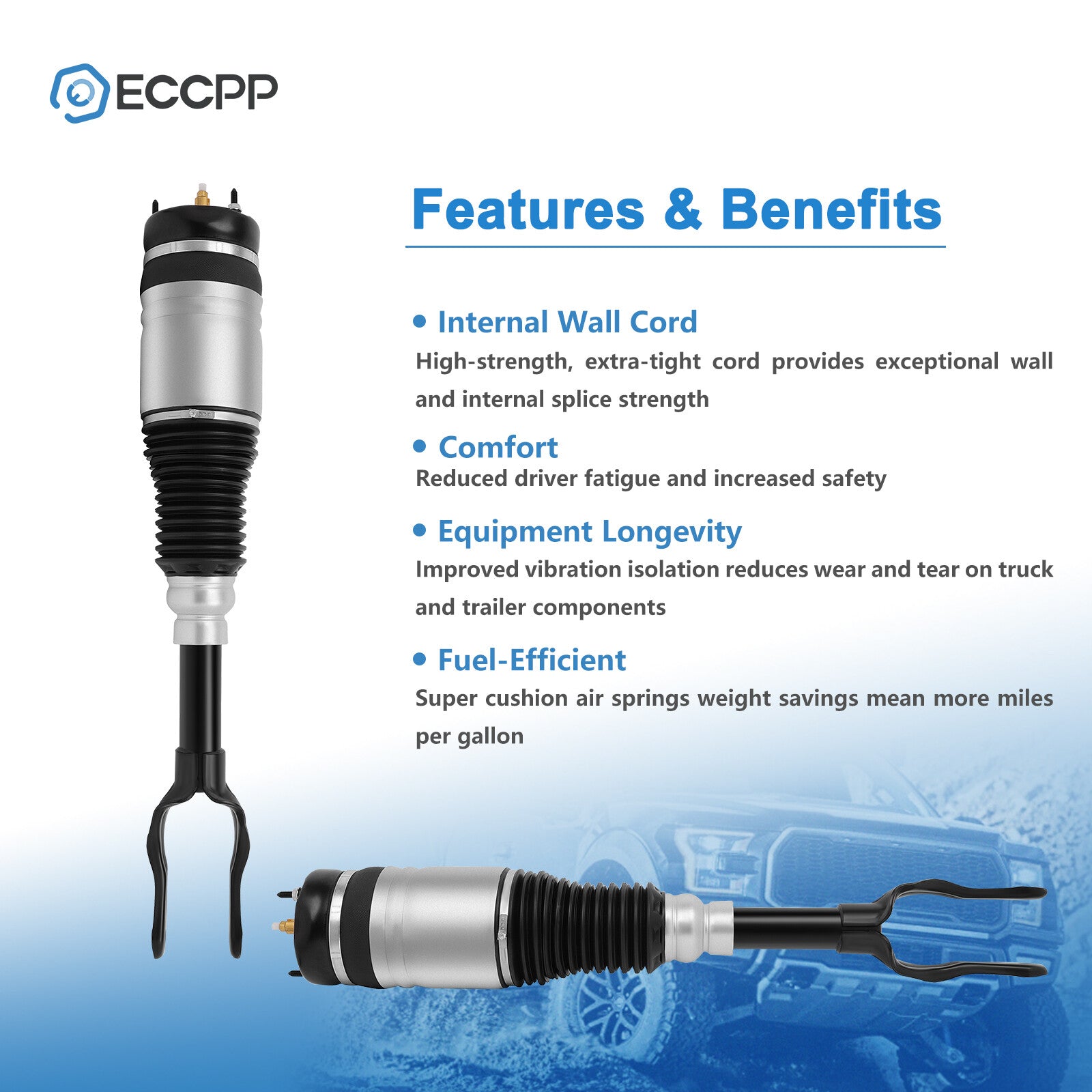 Front Pair Air Suspension Shocks For Jeep Grand Cherokee WK2 Overland Summit 6B93BC-57