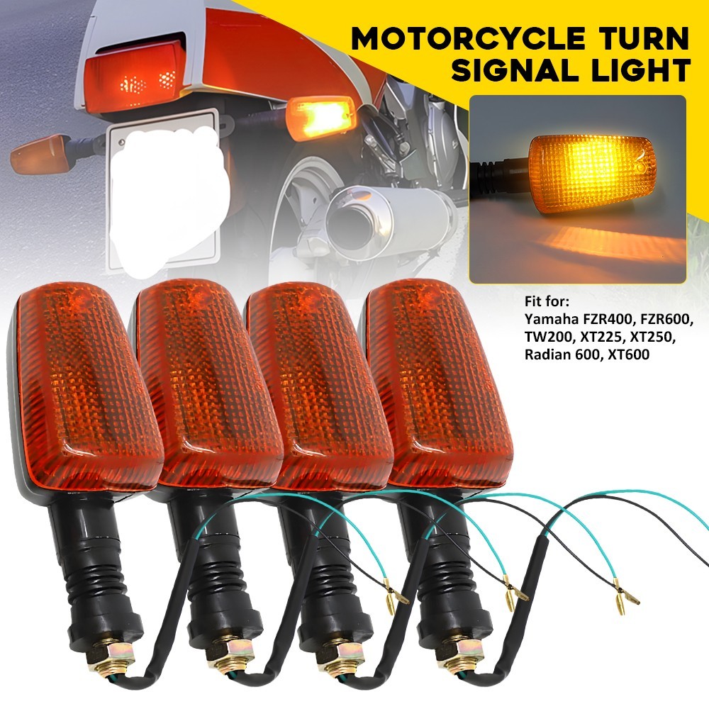 4x Turn Signal Light For Yamaha FZR400 FZR600 TW200 XT225 XT250 Radian 600 XT600