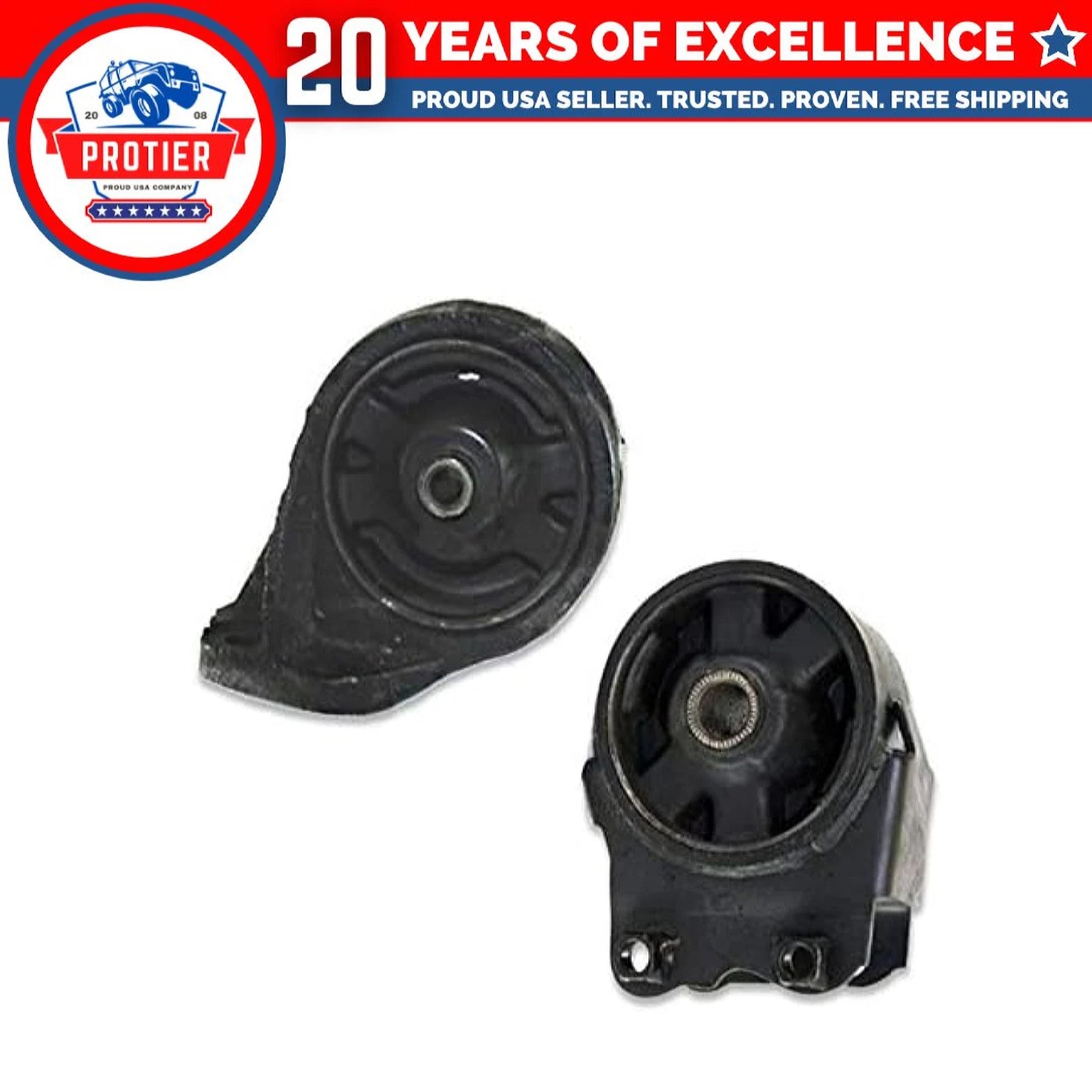 Fits 1999-2001 Hyundai Sonata 2.4L Front & Rear Motor Mount Set 2pcs : A7100 6B93BC-57