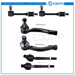 ECCPP 6pcs Front Tie Rod End & Sway Bar Steering Kit For 2003 2004 Kia Sorento ECCPP