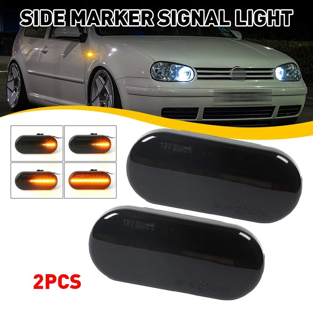 For 1999-2003 Volkswagen USA Sequential Beetle LED Side Marker Light Signal 2pcs 6B93BC-57