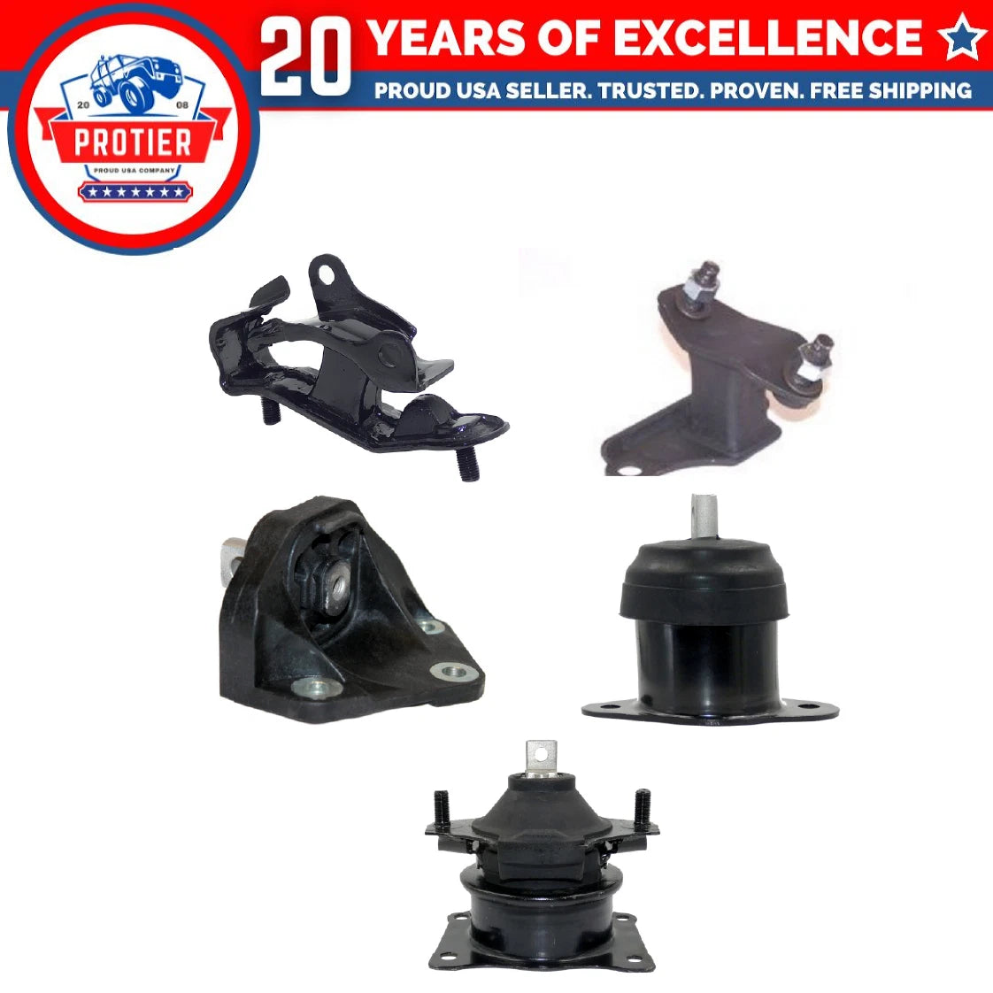Motor & Trans Mount 5PCS Set for 2003-2007 Honda Accord 3.0L for Auto Trans 6B93BC-57