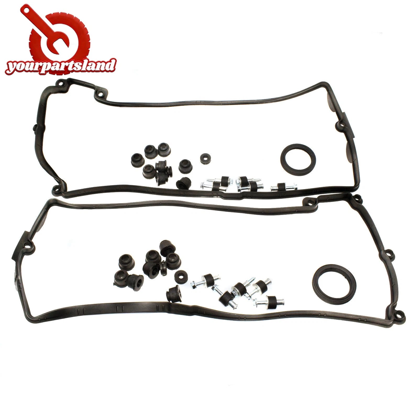 Valve Cover Gasket Set & 2x PCV Valve For BMW X5 E53 E70 E60 E65 E66 540i 545i 6B93BC-57