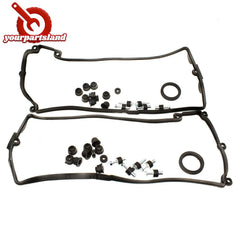 Valve Cover Gasket Set & 2x PCV Valve For BMW X5 E53 E70 E60 E65 E66 540i 545i 6B93BC-57