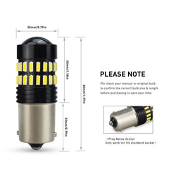 4X AUXITO BA15S 1156 P21W 7506 Reverse Back Up Light Super White LED Bulb 48H A AUXITO