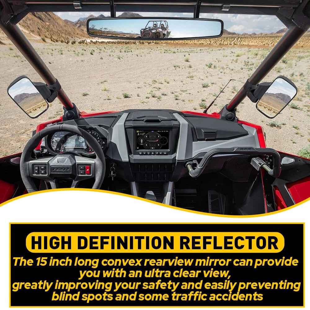 Rear View Center Mirror 1.75" OR 2" For Kawasaki Teryx KRX 1000 Teryx 750 800 EA 6B93BC-57