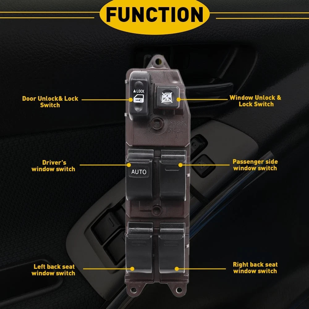 For 2003-2008 Toyota Corolla Matrix 1.8L Door Window Switch Panel Control &Bezel 6B93BC-57