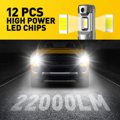 AUXITO 9012 LED High Low Headlight Bulbs KIT SUPER BRIGHT 22000LM CANBUS 2X EOA AUXITO