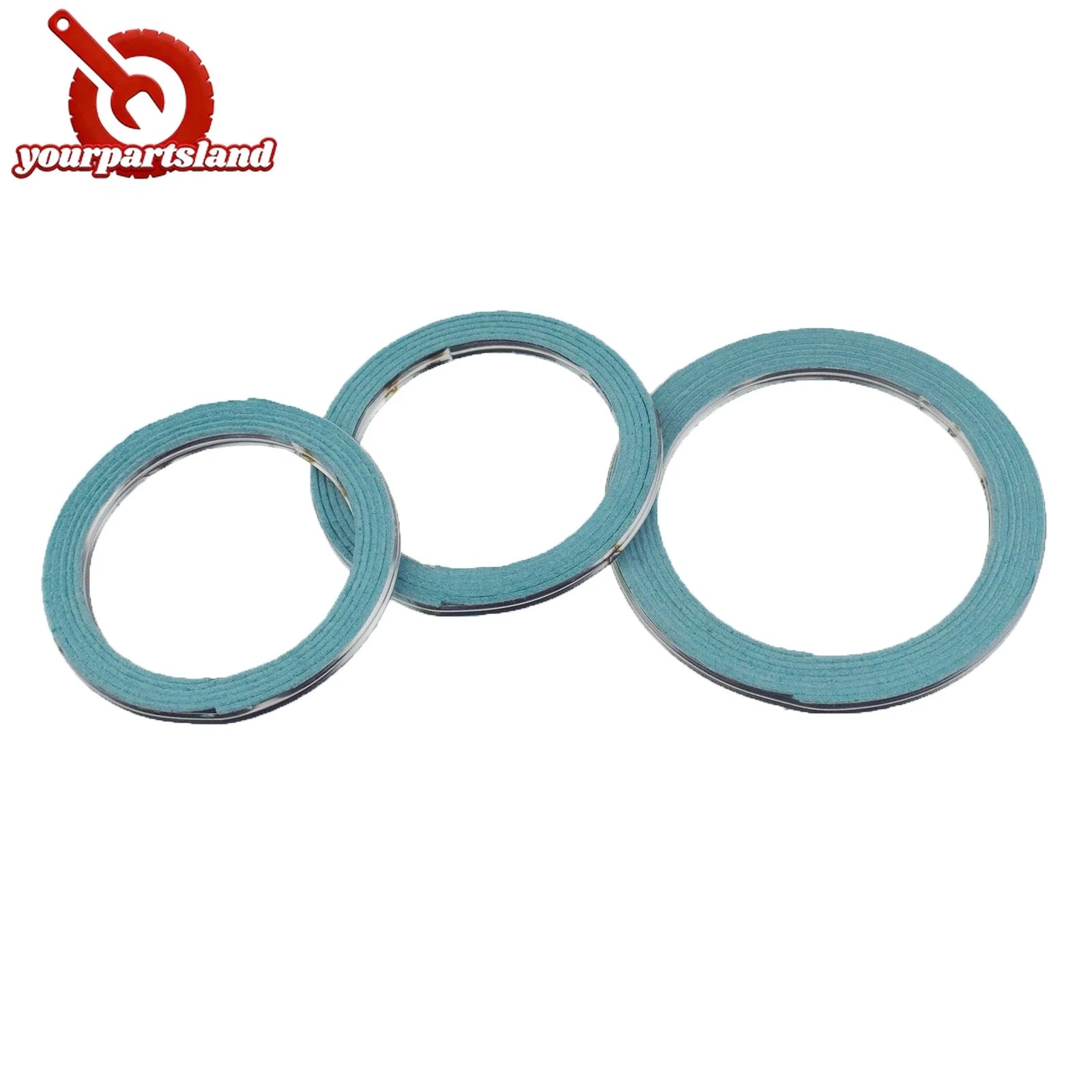 For Lexus IS300 2001 2002 03 04 2005 Exhaust Gasket 3PCS 90917-06046 90917-06076 6B93BC-57