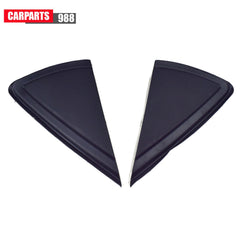Pair LH RH Rearview Mirror Triangle Molding Cover Black For VW Polo MK5 2010-20 6B93BC-57