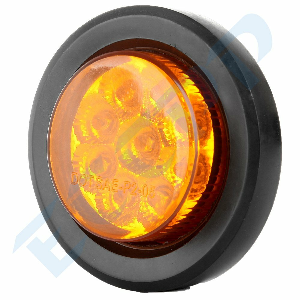 10x Round 2 inch Amber Side Marker 9 Led tail Light Trailer truck universal KOEEP