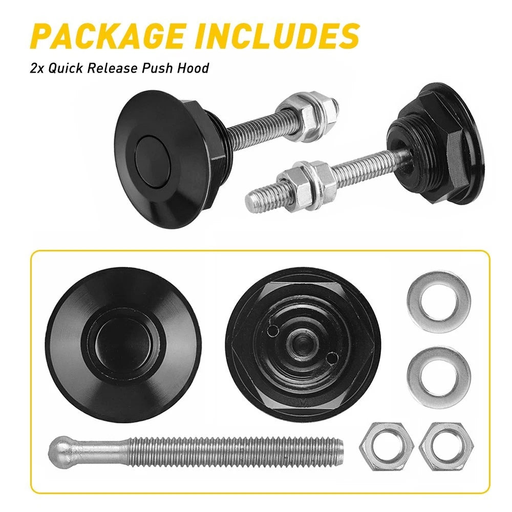 2-10pc Push Button Quick Release Hood Bonnet Pins Lock Clip Car Bumper Latch Kit 6B93BC-57