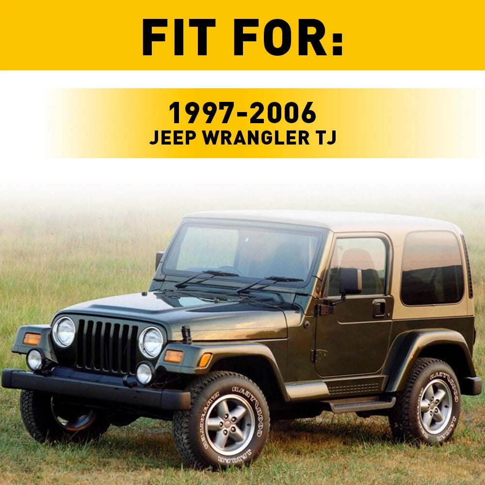 FOR 1997-2006 JEEP WRANGLER TJ HOOD HOLD DOWN CATCH LOCK LATCH 2PCS/SET+BRACKETS 6B93BC-57