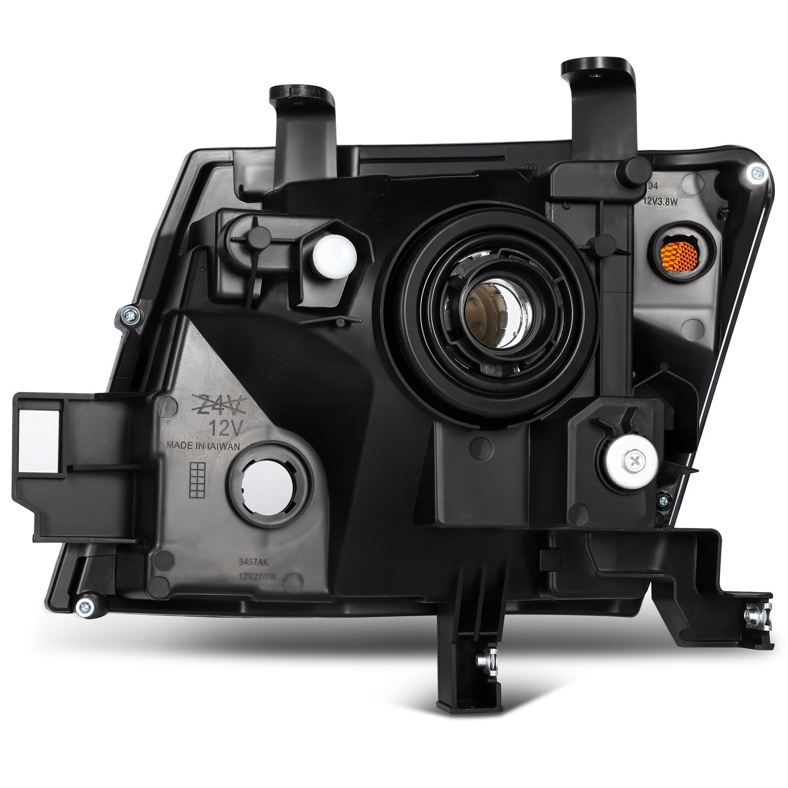 Pair Headlights Assembly For 2005-2010 Nissan For Xterra 2.5L 4.0L Black Amber 6B93BC-57