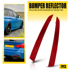 Pair Rear Bumper Reflector For Case 12-17 BMW 3-Series F30 M F31 Sport 330i 340i 6B93BC-57