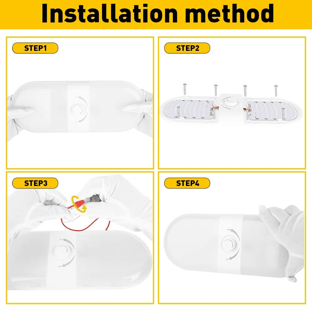 3 Camper Color Dimmable 12-24V RV Ceiling Double Dome Light Camper Trailer Boat 6B93BC-57