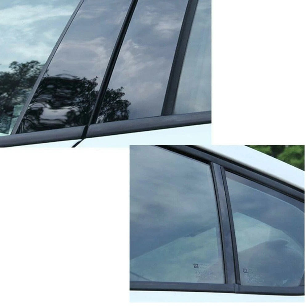 Black Pillar Posts for Honda Civic 06-11 (4dr) 6pc Set Door Trim Cover Kit USEOA 6B93BC-57