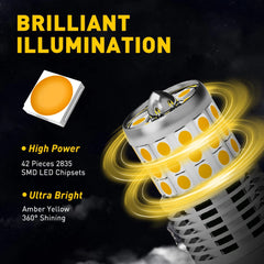 AUXITO 7440 Amber Yellow LED Turn Signal Light Bulbs Canbus Anti Hyperflash Bulb AUXITO