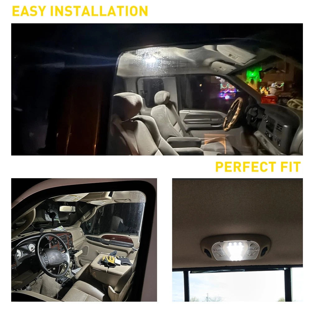 Clear Interior Dome LED Light For 1999-07 Ford F-250 350 450 550 Super Duty EOA 6B93BC-57