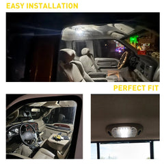 Clear Interior Dome LED Light For 1999-07 Ford F-250 350 450 550 Super Duty EOA 6B93BC-57