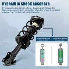 Front Quick Complete Struts Springs Mounts For 2007-2012 Nissan Versa 1.6L 1.8L 6B93BC-57